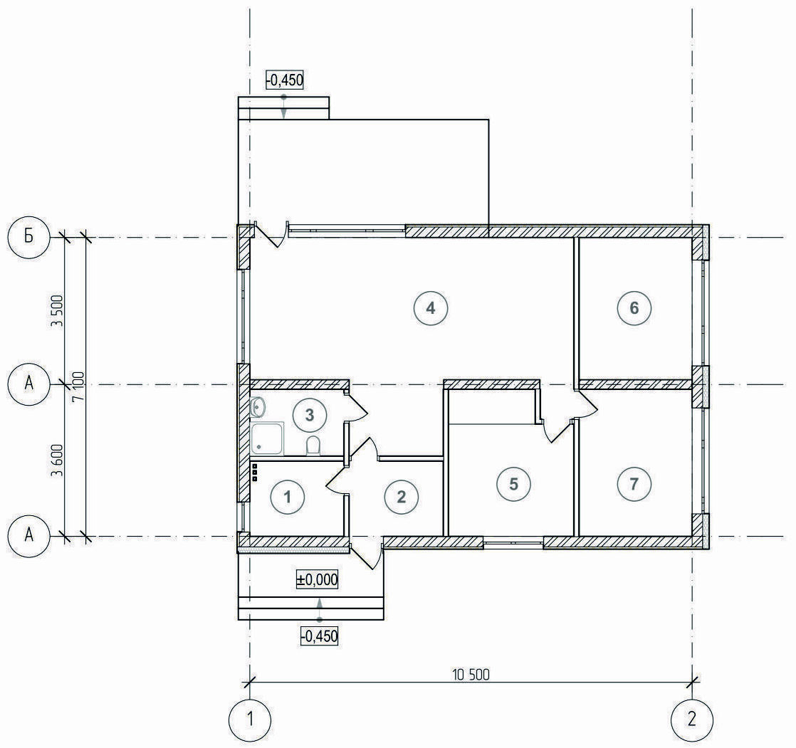 Проект дома EQON A 70 м² АР + КР­